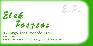 elek posztos business card